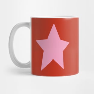 Pink Star on Red with Ellen Graphic Mug